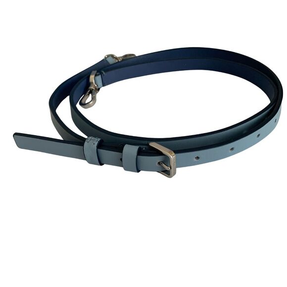 Kate Spade Dusty Blue Scallop Laser Cut Leather Tote Crossbody Bag Purse - Picture 10 of 13